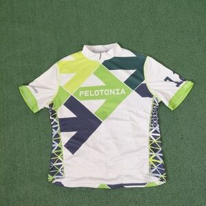 Primal Peltonia Arrows White & Green Cycling Jersey Sz Large
